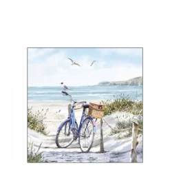 Ambiente Papierservietten Fahrrad am Strand, Bike at the beach, 25x25cm
