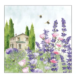 Ambiente Papierservietten Lavendelwiese, Lavender meadow, 33x33cm