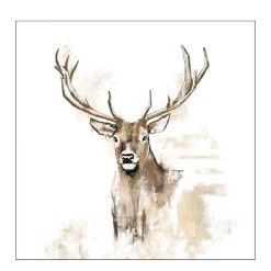 Ambiente Papierservietten Antlers - Hirsch, Skizze, 33x33cm