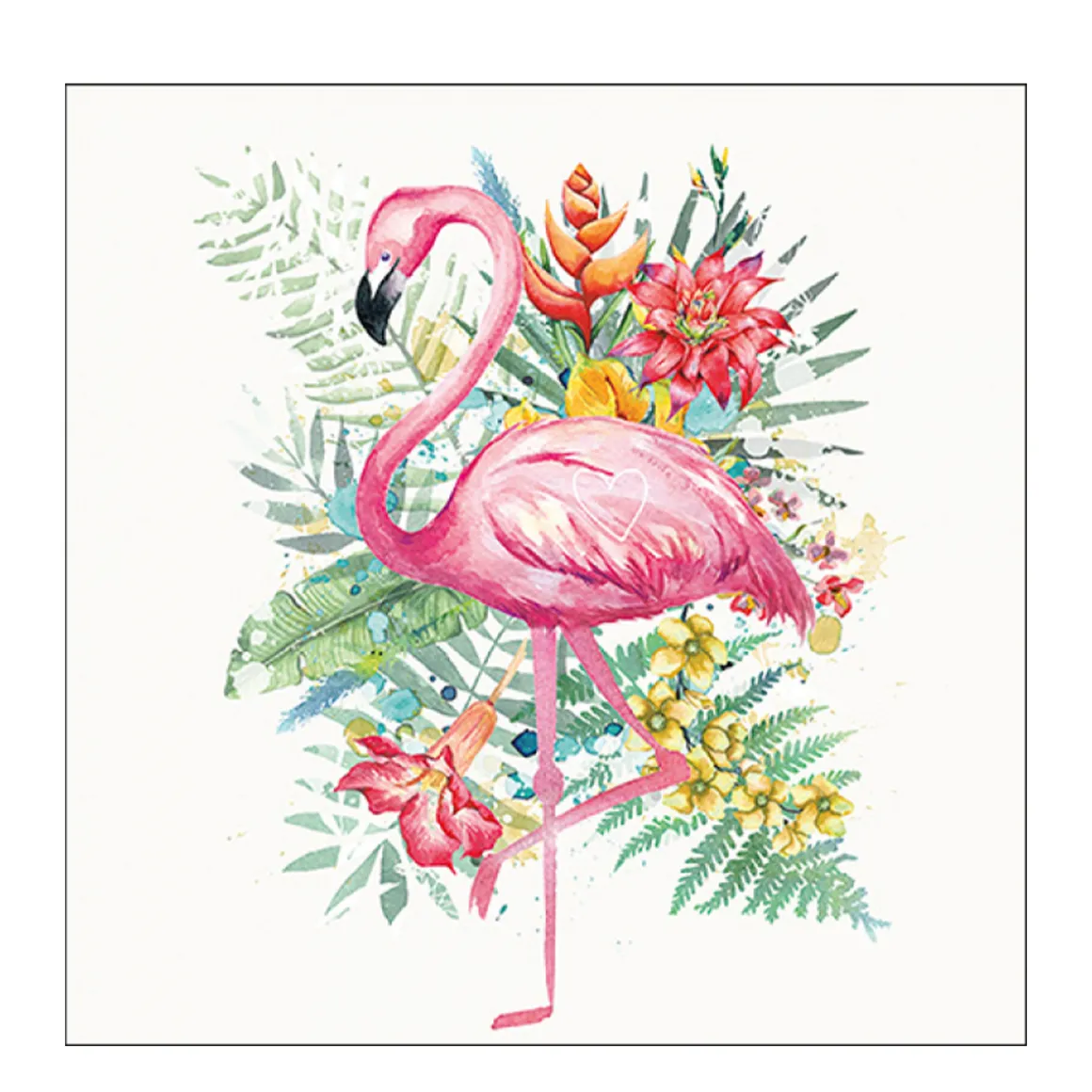 Ambiente Papierservietten Flamingo, Tropical Flamingo, 33x33cm