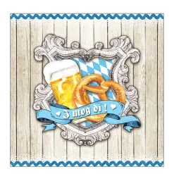 Ambiente Papierservietten I mog di, Bier und Breze, 33x33cm