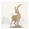 Ambiente Papierservietten Steinbock Ibex holzoptik, 33x33cm