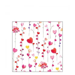 Ambiente Papierservietten Herzgirlanden, Hearts garlands, 25x25cm