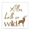 Ambiente Papierservietten Hirsch holzoptik - Alles halb so wild, 33x33cm