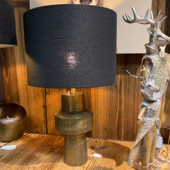 Art Deco Lampenfuß Briska, Antik-Bronze, 33cm, Light & Living