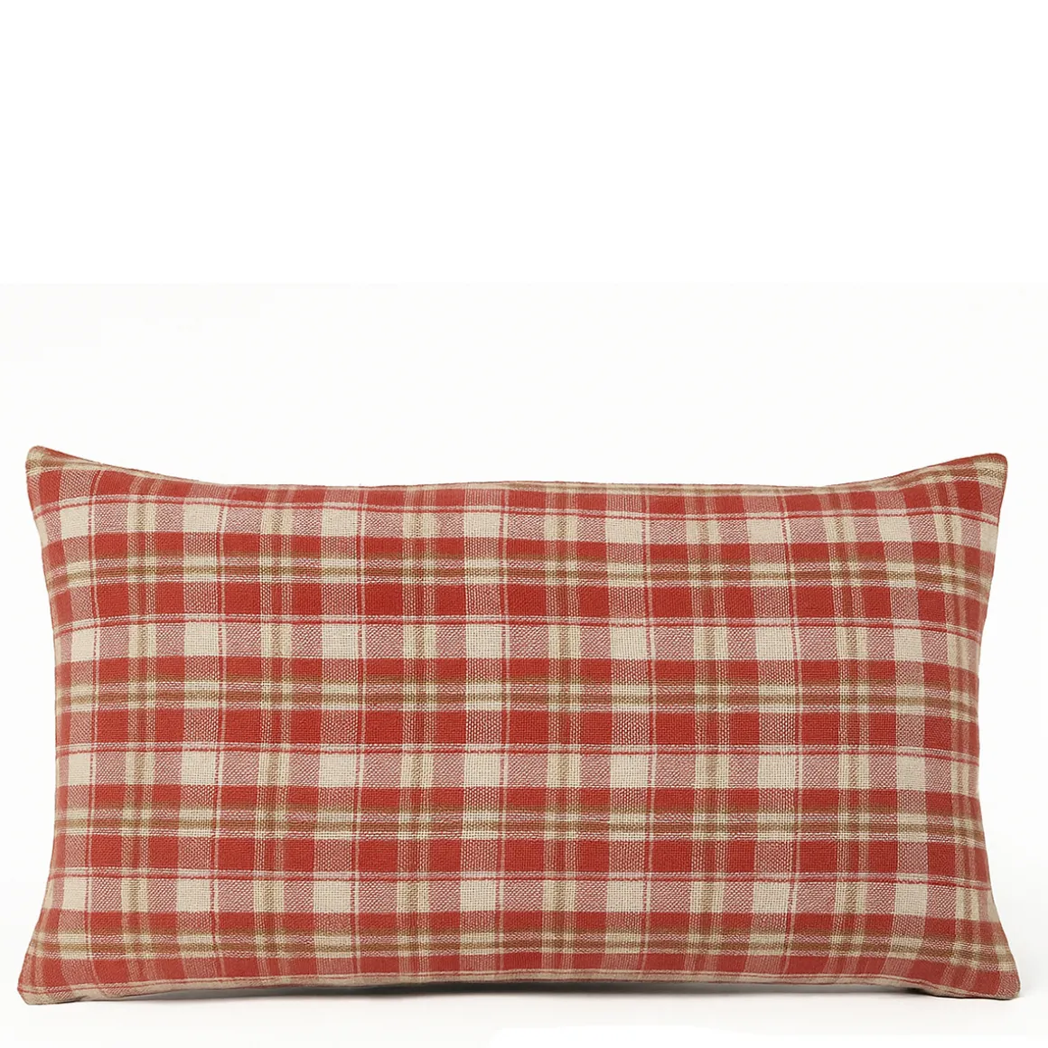 Baumwoll Kissen Weihnachts-Karo rot 40x60cm, Mars & More