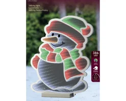 Beleuchteter Deko-Schneemann Frosty mit Hologramm Effekt, 60cm