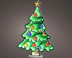 Bunte Deko-Tanne mit Hologramm Effekt, 63cm
