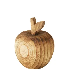 Deko Apfel Harvest Natur, Apfel aus Naturholz, 8cm, Boltze Home Collections