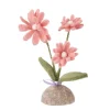 Deko Blume aus Filz, Filzblume rosa auf Filzsockel, 20cm