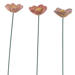 Deko Blume, Blume aus Steingut rosa, 60cm