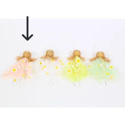 Deko Blumenmädchen, Blumenfee mit Blumenkleid rosa, 20cm, Hänger