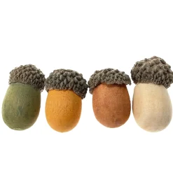 Deko Eicheln, Holzeicheln aus Naturholz, 4 versch. Farben, 12 St/Beutel