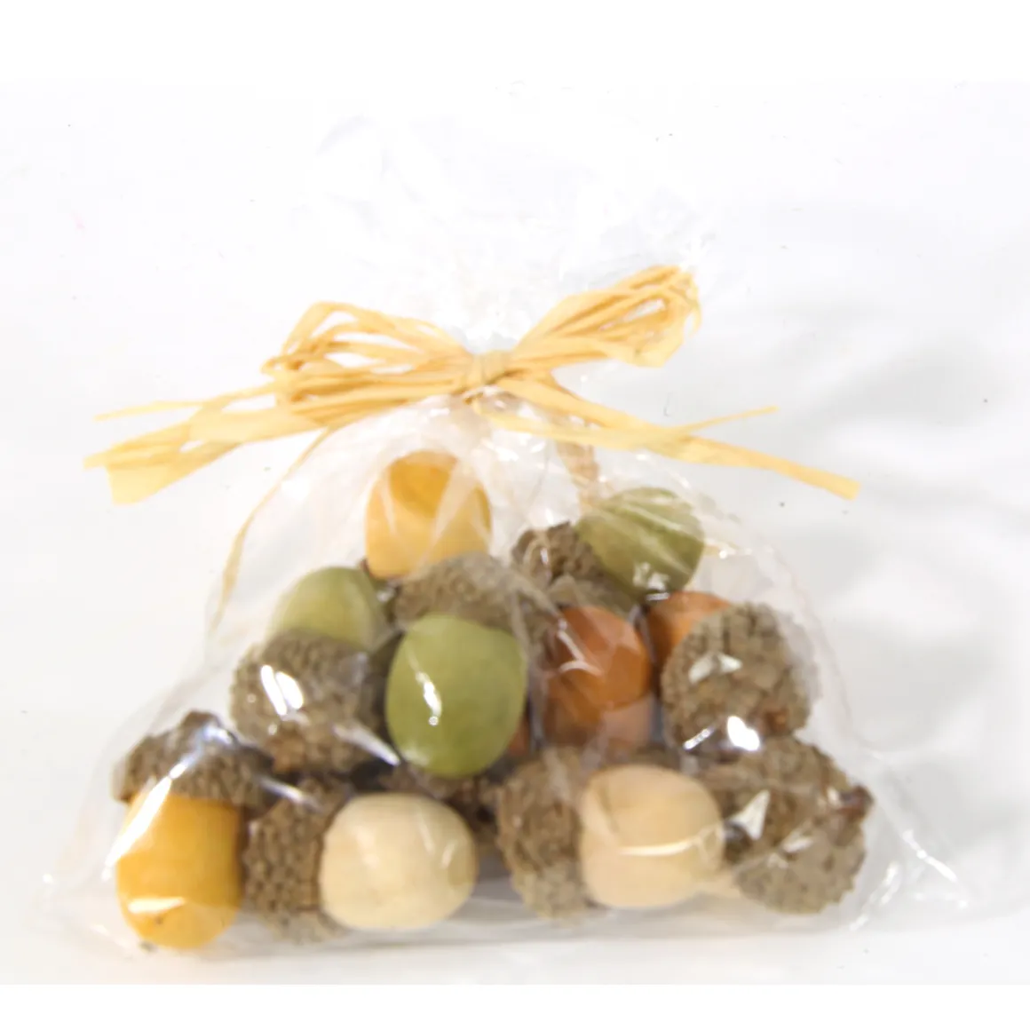 Deko Eicheln, Holzeicheln aus Naturholz, 4 versch. Farben, 12 St/Beutel