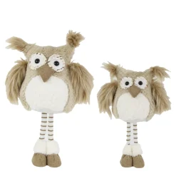 Deko Eule, Plüscheule Hoo auf langen Beinen, 40cm