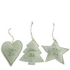 Deko Filzanhänger Herz, Frohes Fest, grün