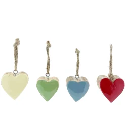 Deko Herz blau, Holzherz mit Lacküberzug blau, 5cm, Hänger