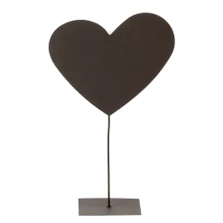 Deko Herz, Eisenherz auf Fuß, Kreidetafel, 32cm, WMG Grünberger