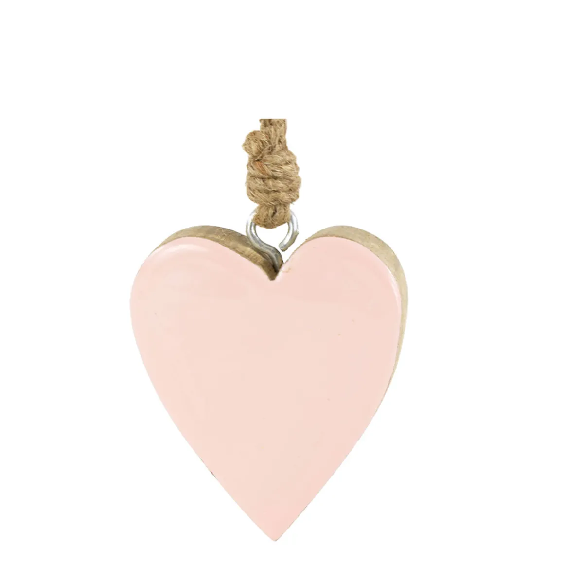 Deko Herz Lack, Holzherz mit rosa Lacküberzug, 8x8cm, Hänger