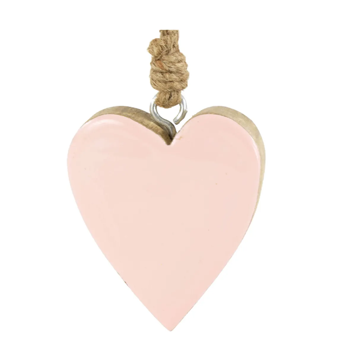 Deko Herz Lack, Holzherz mit rosa Lacküberzug, 8x8cm, Hänger