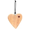 Deko Herz mit Herz, Holzherz mit kleinem Herz, 7x7cm, Hänger