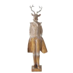 Deko Hirsch Jenno, edler Winterhirsch im Frack oder Kleid, 42cm, Boltze Home Collections