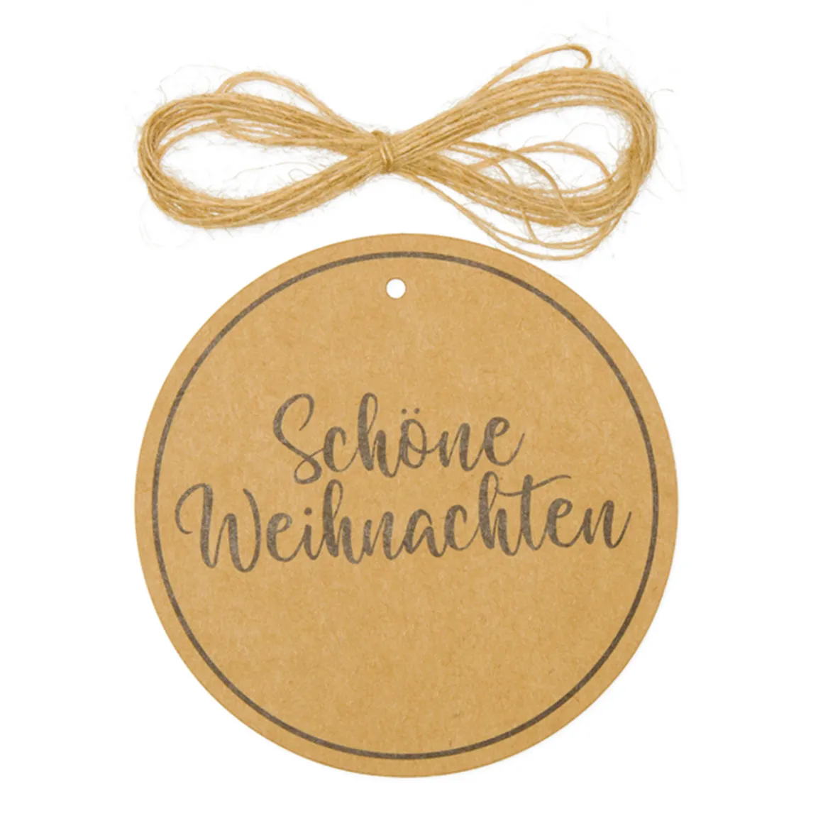 Deko Hänger Schöne Weihnachten, Papierhänger rund Ø10cm, 10St/Btl, Halbach