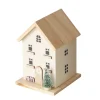 Deko Holzhaus Weihnachten, Weihnachtshaus Liv mit Tannenbaum, beige, Boltze Home Collections