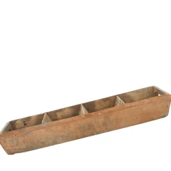 Deko Holzschale used look, Holzkiste recycelt mit 4 Fächer, 75x18cm, DIJK Natural Collections