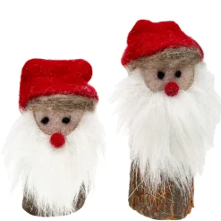 Deko Holzwichtel, Wichtel Nikolaus aus Naturholz, 12cm