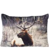 Deko Kissen Hirsch Palco, Samtkissen Winterhirsch liegend, 40x60cm, Boltze Home Collections