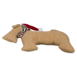 Deko Kissen Santa Dog, Weihnachtshund mit roter Mütze, 40x50cm, Halbach