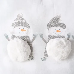 Deko Kissen Schneemann Frosty, 3 Schneemänner mit Plüschbauch, 50x50cm, Boltze Home Collections