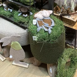 Deko Kranz Gras, Graskranz grün gefärbt, Ø25cm