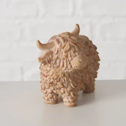 Deko Kuh Buffy, Schottisches Hochlandrind braun, 10x7cm, Boltze Home Collections