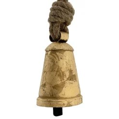 Deko Kuhglocke Eschenlohe Rustikal gold, Glocke mit Klang im Shabby Chic Look, gold-schwarz, 25cm, M