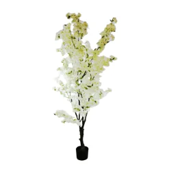 Deko Kunstpflanze Pfirsichblütenbaum weiß, Baum Pfirsich, 200cm, DIJK Natural Collections