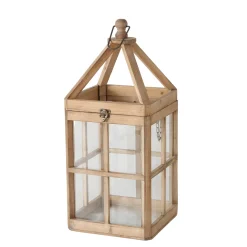 Deko Laterne Torre, Holzlaterne mit Glas-Sprossen-Fenster, 56cm, Boltze Home Collection