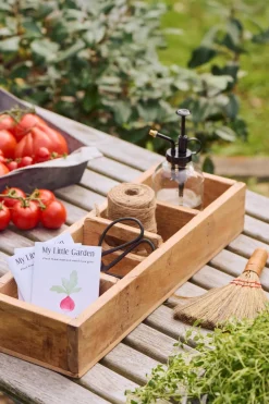 Deko Natur-Holzkiste Unika mit Quergriff, 4 Fächer, 44cm, Ib Laursen