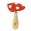 Deko Pilz, Fliegenpilz aus Filz und Naturholz, 32cm