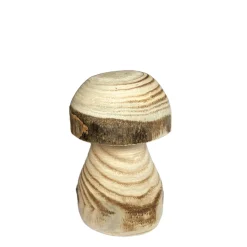 Deko Pilz Naturholz, Holzpilz Natur mit runder Kappe, 6x10cm, DIJK Natural Collections