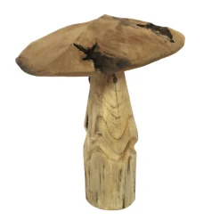 Deko Pilz Teak Rustikal, Holzpilz Teak Natur, 28x30cm, DIJK Natural Collections