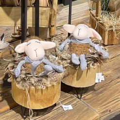 Deko Schaf Lucile, Plüschschaf schlafend, 24cm