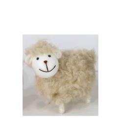 Deko Schaf, Plüschschaf beige, 11cm, Wolle