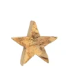 Deko Stern, Holzstern Teak unfinish, 25x25cm, WMG Grünberger
