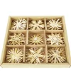 Deko Strohsterne Weihnachten, Strohsterne Natur, Ø6cm, Set/24