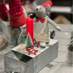 Deko Tannenbaum beschneit, kleine Bastelbäumchen beschneit, Winter grün-weiß, 7x3cm, 24St/Box