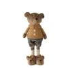 Deko Teddy mit Pumphose und Hundeschuhe, Teddyjunge mit Teleskopbeine, 34cm bis 54cm, Boltze Home Collection