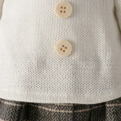 Deko Teddy mit Rock und Hundeschuhe, Teddymädchen mit Teleskopbeine, 74cm bis 120cm, Boltze Home Col