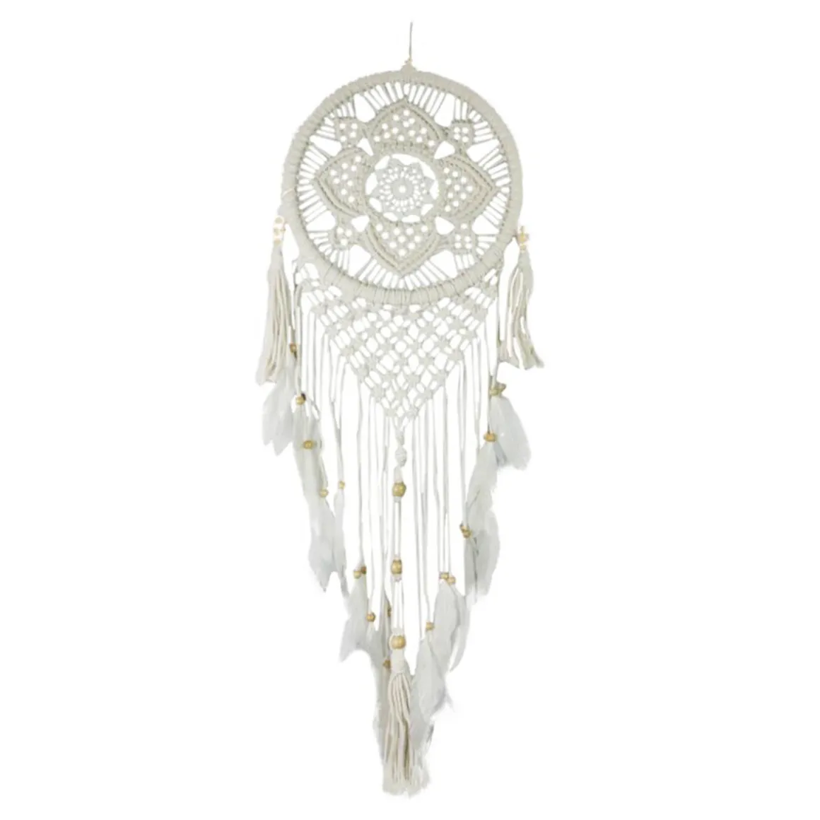 Deko Traumfänger Boho, Dreamcatcher Makramee, Ø28cm, Hänger, DIJK Natural Collections